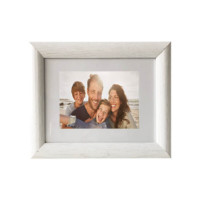 White classical gift photo frame 10 x 15 cm