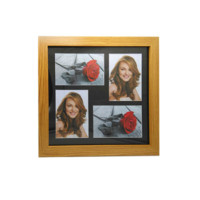 Golden highlighted burgundy photo frame 13 x 18 cm