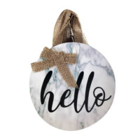 Coaster picture frame 10cm with Hemp Rope