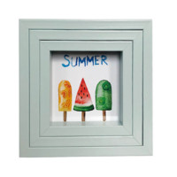 3pcs deep blue shadow box set