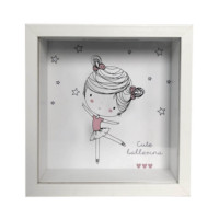 Picture frame white money box