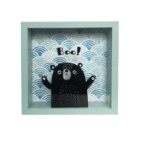 Deep frame blue bear 15.5x15.5cm