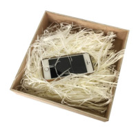 Rubbish bin with paper grass 22.5x22.5cm