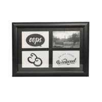 Black collage frame 40x25cm