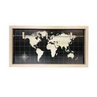 White Board World Map Frame 2pcs 4"x6"