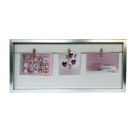 Silver Plastic Hanging Frame 3 photos 10x15cm